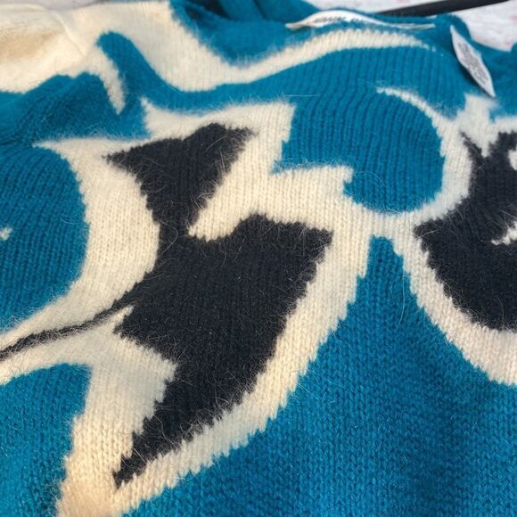 Vintage John Richard S Sweater Dress With Angora accent Puff Sleaves - Picture 7 of 7